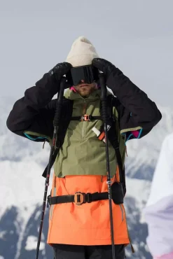 Snow Park Overhead Jacket - Orange & Khaki