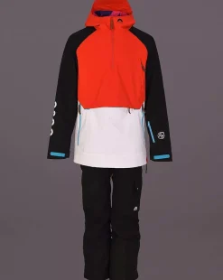 Snow Park Overhead Jacket - White & Red