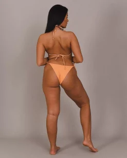 Tangerine Squeeze Triangle Bikini Top