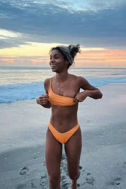 Tangerine Squeeze V-Cut Bikini Bottoms