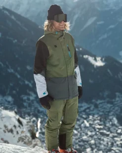 Yeh Man Men'S Ski & Snowboard Jacket - Khaki, Grey, Black