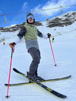 Yeh Man Men'S Ski & Snowboard Jacket - Khaki, Grey, Black