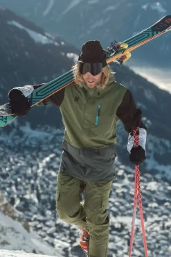 Yeh Man Men'S Ski & Snowboard Jacket - Khaki, Grey, Black