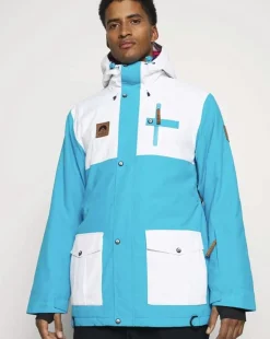 Yeh Man Men'S Ski Snowboard Jacket - Blue & White